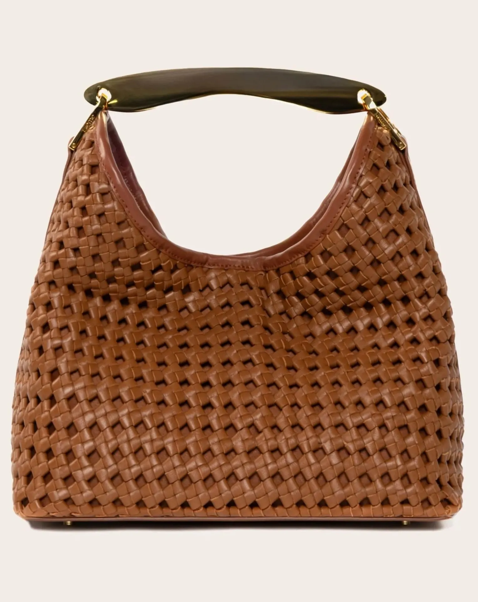 Boomerang Braided Leather Bag