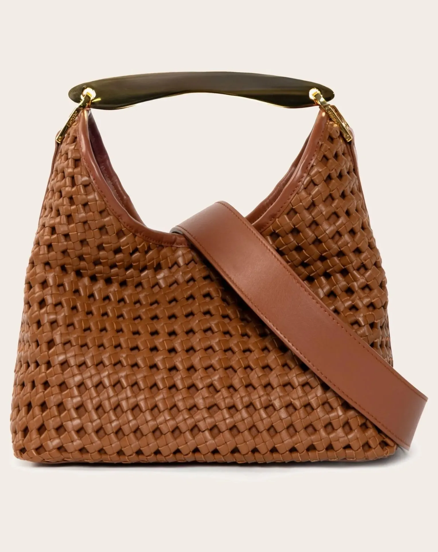 Boomerang Braided Leather Bag