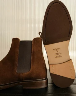 Boots Elastic Leather Suede