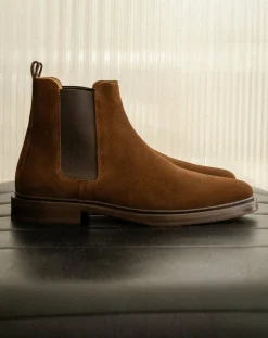 Boots Elastic Leather Suede