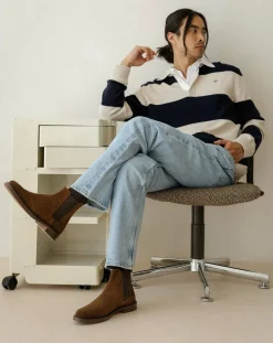 Boots Elastic Leather Suede