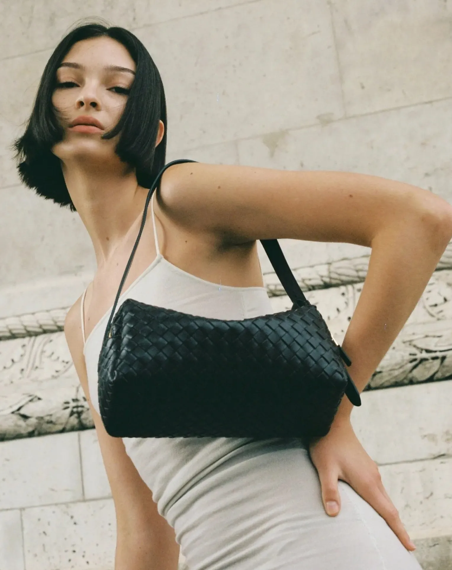 Braided Leather Pencil Bag