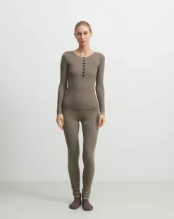 Buttoned Merino Wool Sweater - Women's Collection