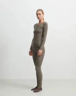 Buttoned Merino Wool Sweater - Women's Collection