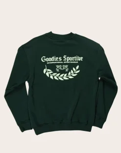 Caesar green round-neck sweatshirt in organic cotton