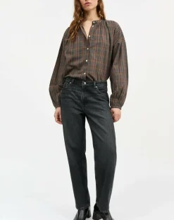 Cilla Blouse Organic Cotton Checkered