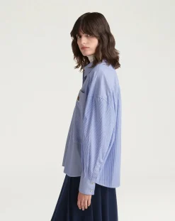 Claire Striped Cotton Poplin Shirt