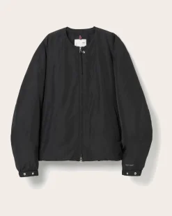 Collarless Bomber Jacket