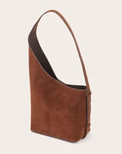 Demi Lune handbag in suede leather