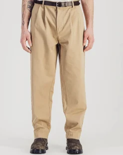 Double Pleats Twill Cotton Pants