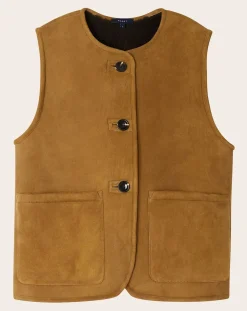 Duomo Leather Sleeveless Jacket