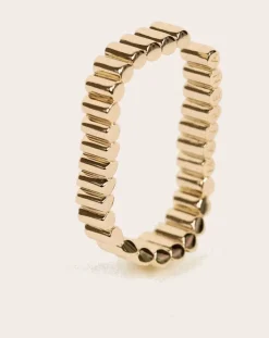 Earcuff horizontal Memphis en plaqué or