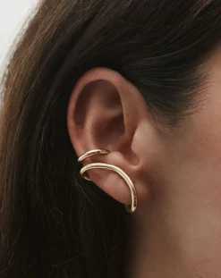 Gold-plated Echo left earcuff