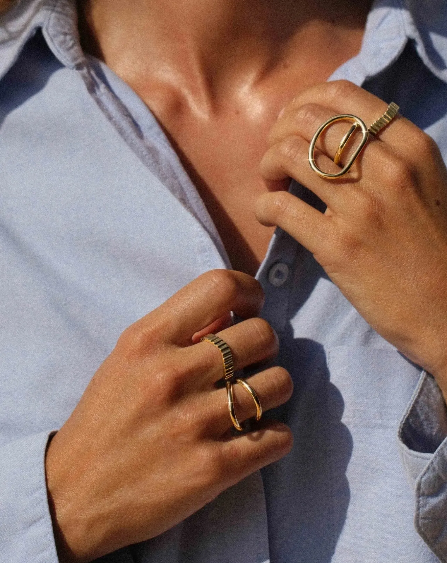 Gold-plated Echo ring