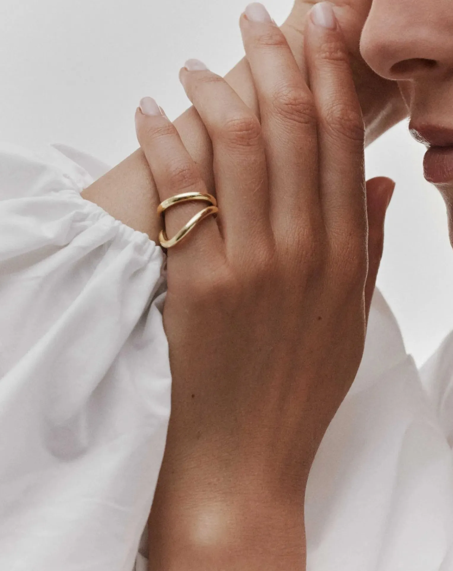 Gold-plated Echo ring