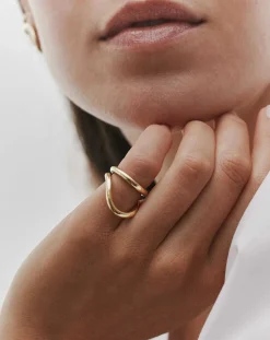 Gold-plated Echo ring