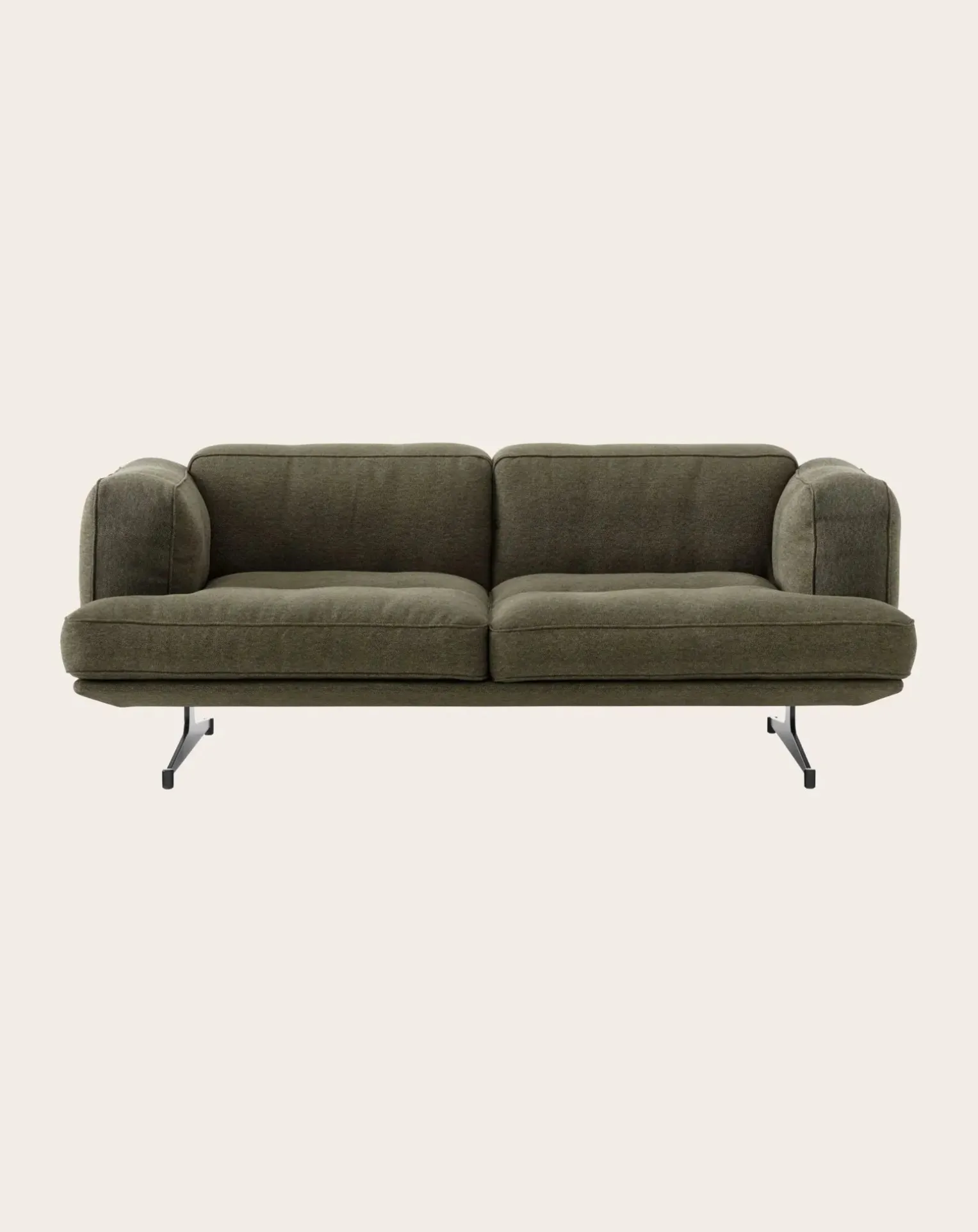 Inland AV22 2-Seater Sofa, Black Base