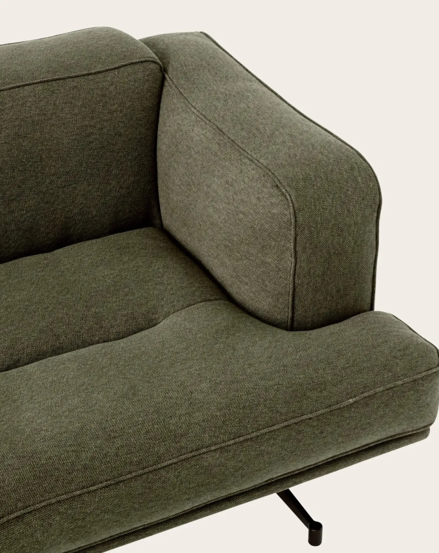 Inland AV22 2-Seater Sofa, Black Base