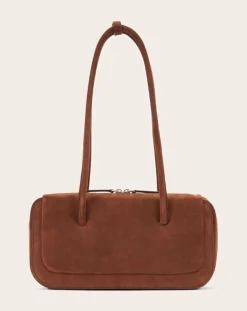 Lagune Bowling handbag in suede leather