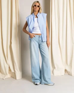 Laura Striped Sleeveless Shirt