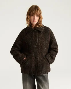 Lord Herringbone Virgin Wool Coat