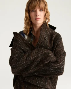 Lord Herringbone Virgin Wool Coat