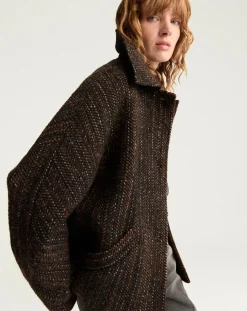Lord Herringbone Virgin Wool Coat