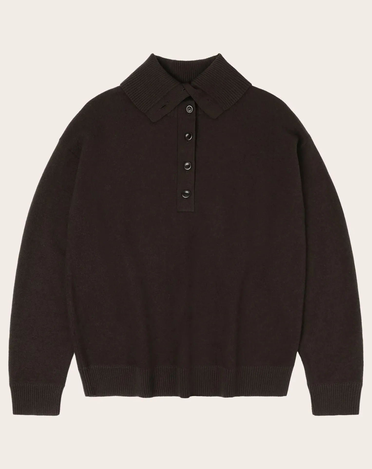 Merino wool felt polo neck sweater - Women's collection