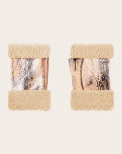 Metallic Merino Wool Mittens