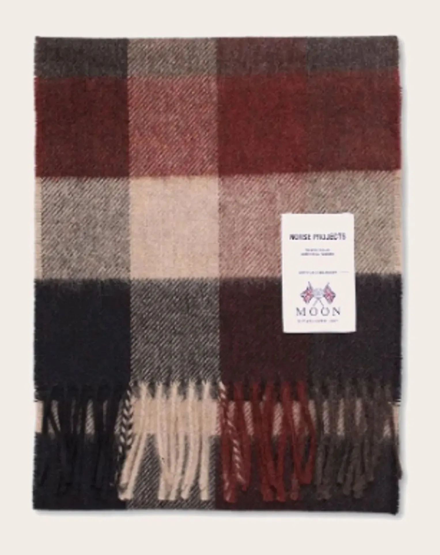 Norse Moon scarf Merino wool plaid