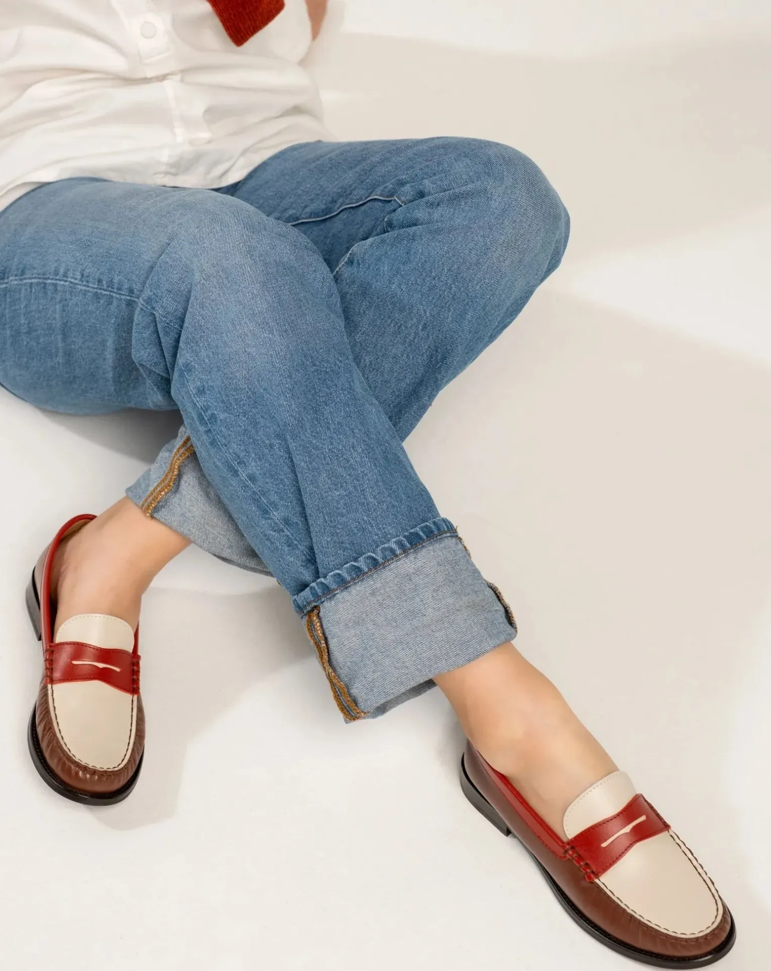 Penny Tricolor Loafers