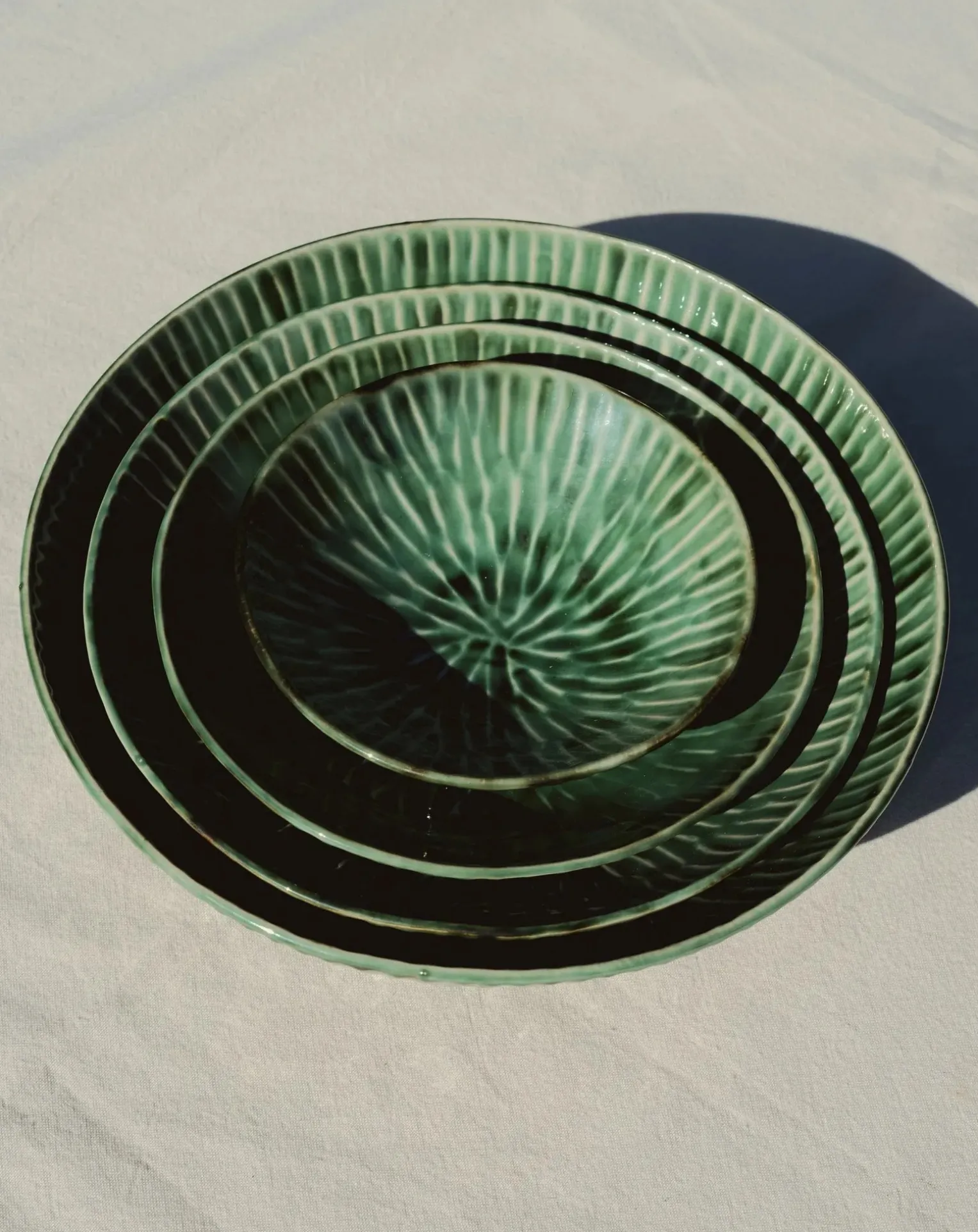 Plats Verde Lanza, Pascale Naessens - Set of 2