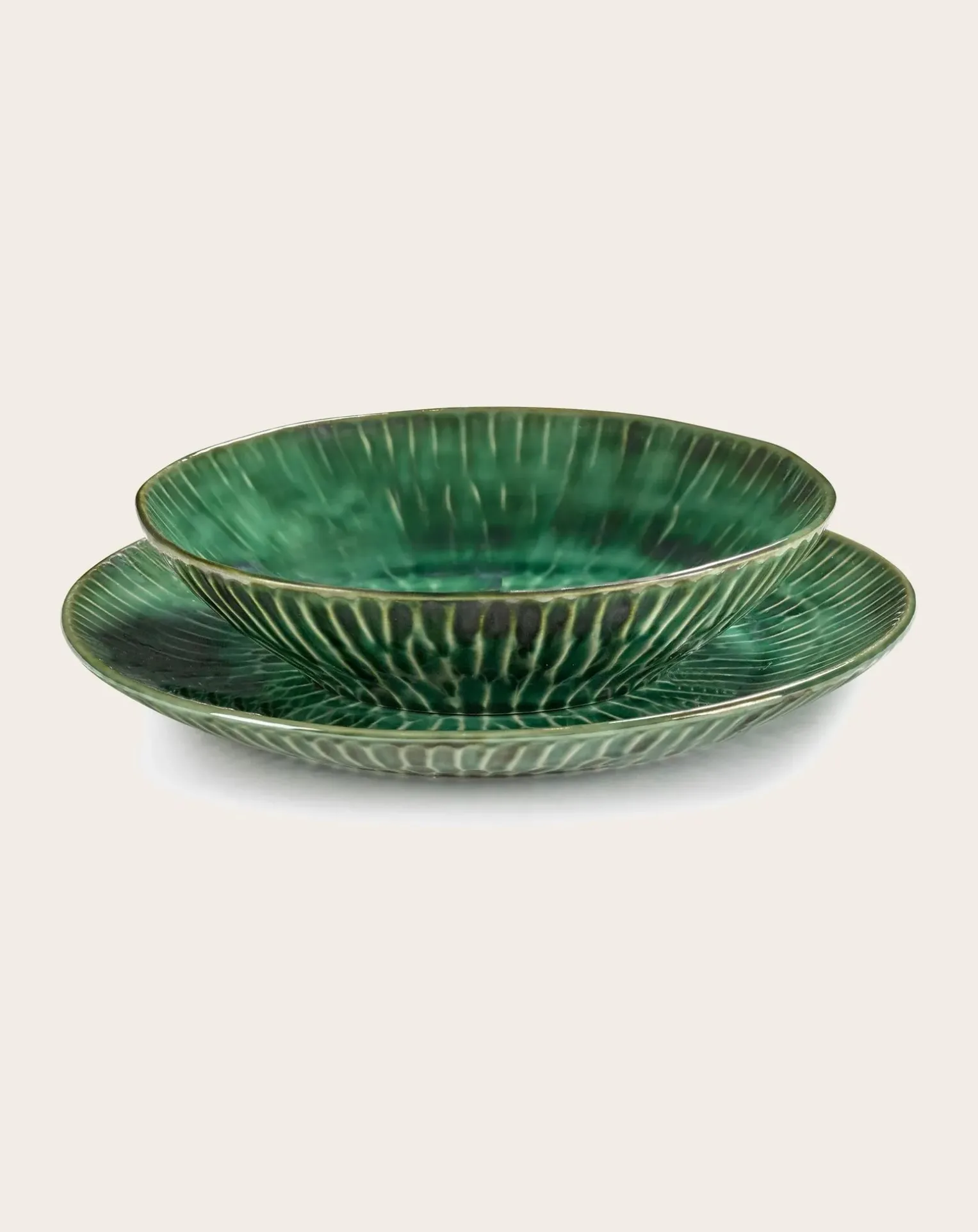 Plats Verde Lanza, Pascale Naessens - Set of 2