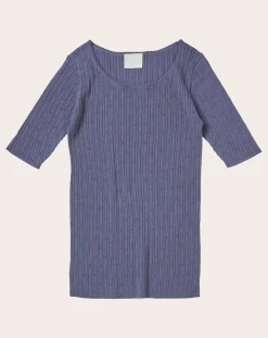 Pointelle Fine Knit Merino Wool Sweater - Women's Collection
