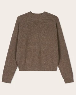 Round Neck Sweater Cashmere Ribs