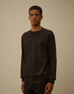 Scratchy Diagonal Molton Round Neck Sweatshirt