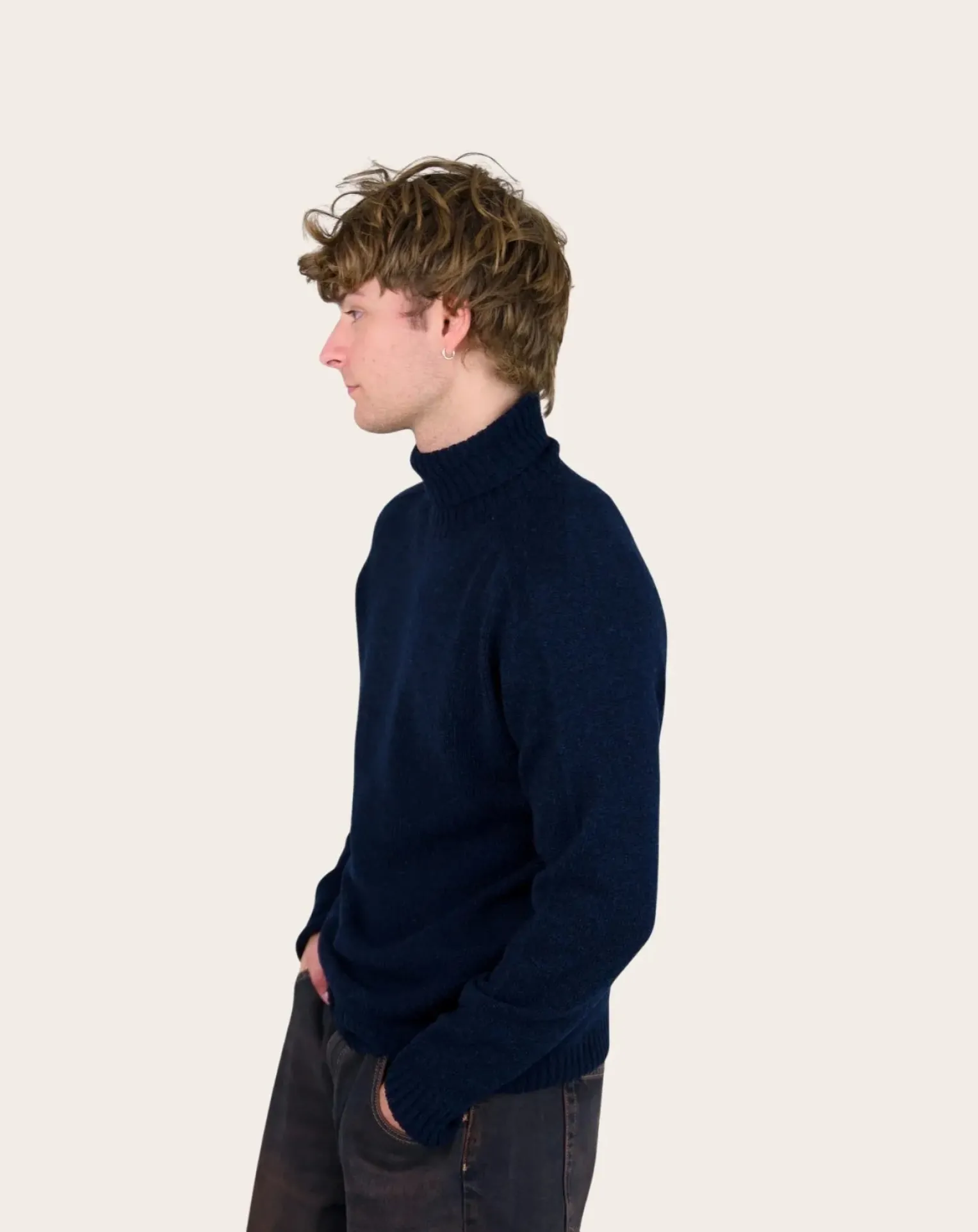 Seamless Wool Turtleneck Sweater