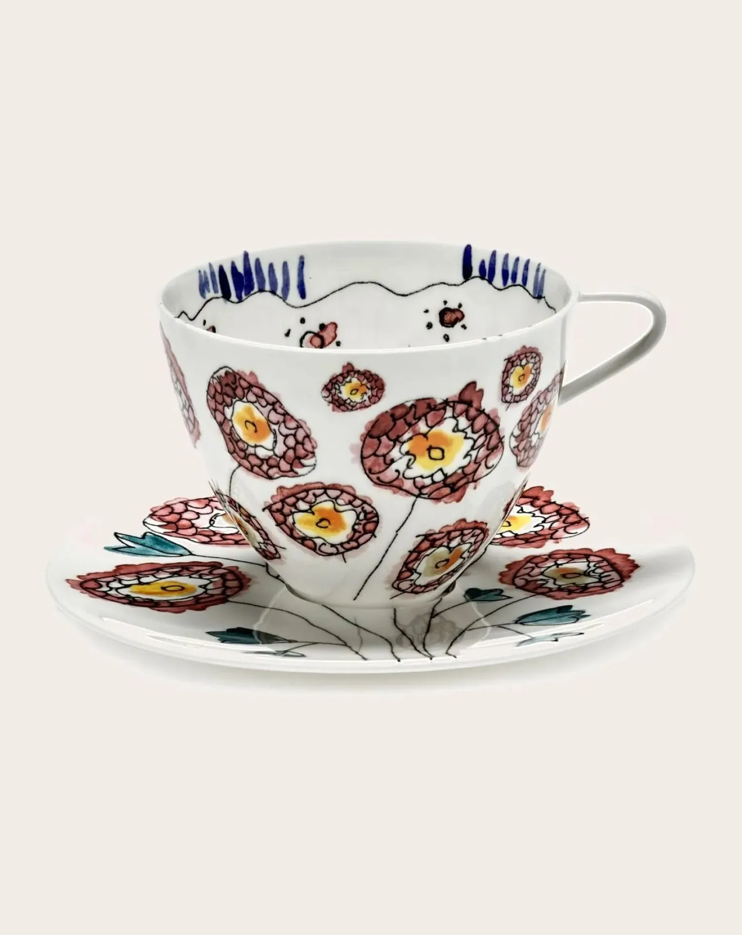 Tasse et sous-tasse à Café Anemone, Serax for Marni - Set de 2