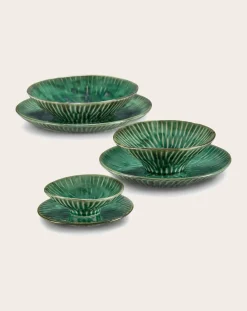 Verde Lanza plates, Pascale Naessens - Set of 2