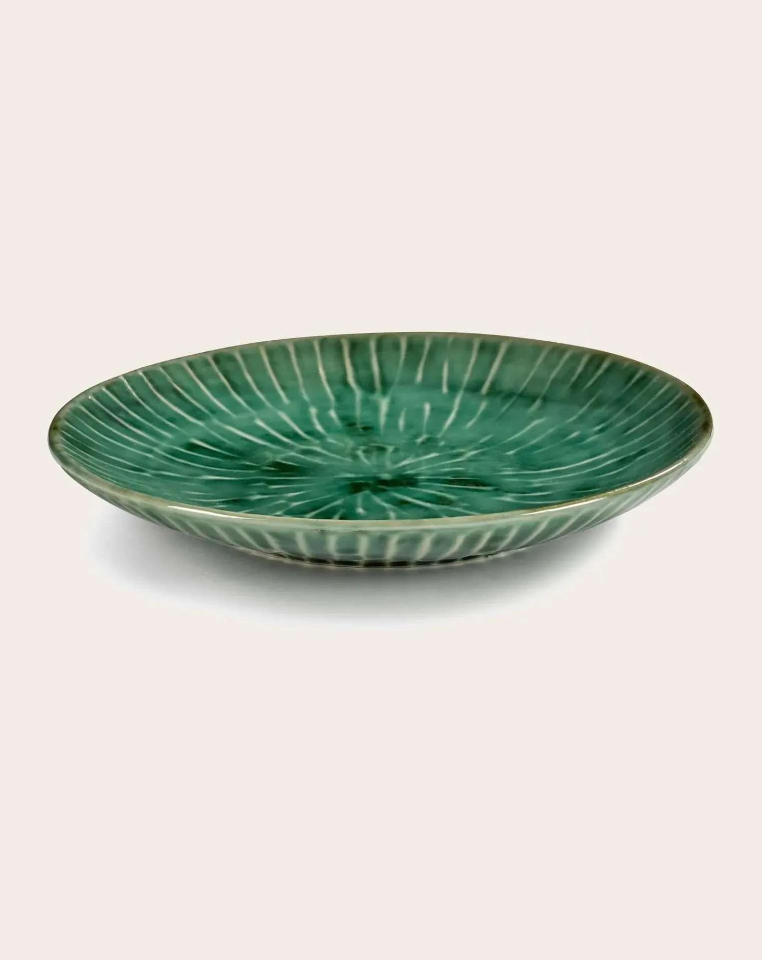 Verde Lanza plates, Pascale Naessens - Set of 2