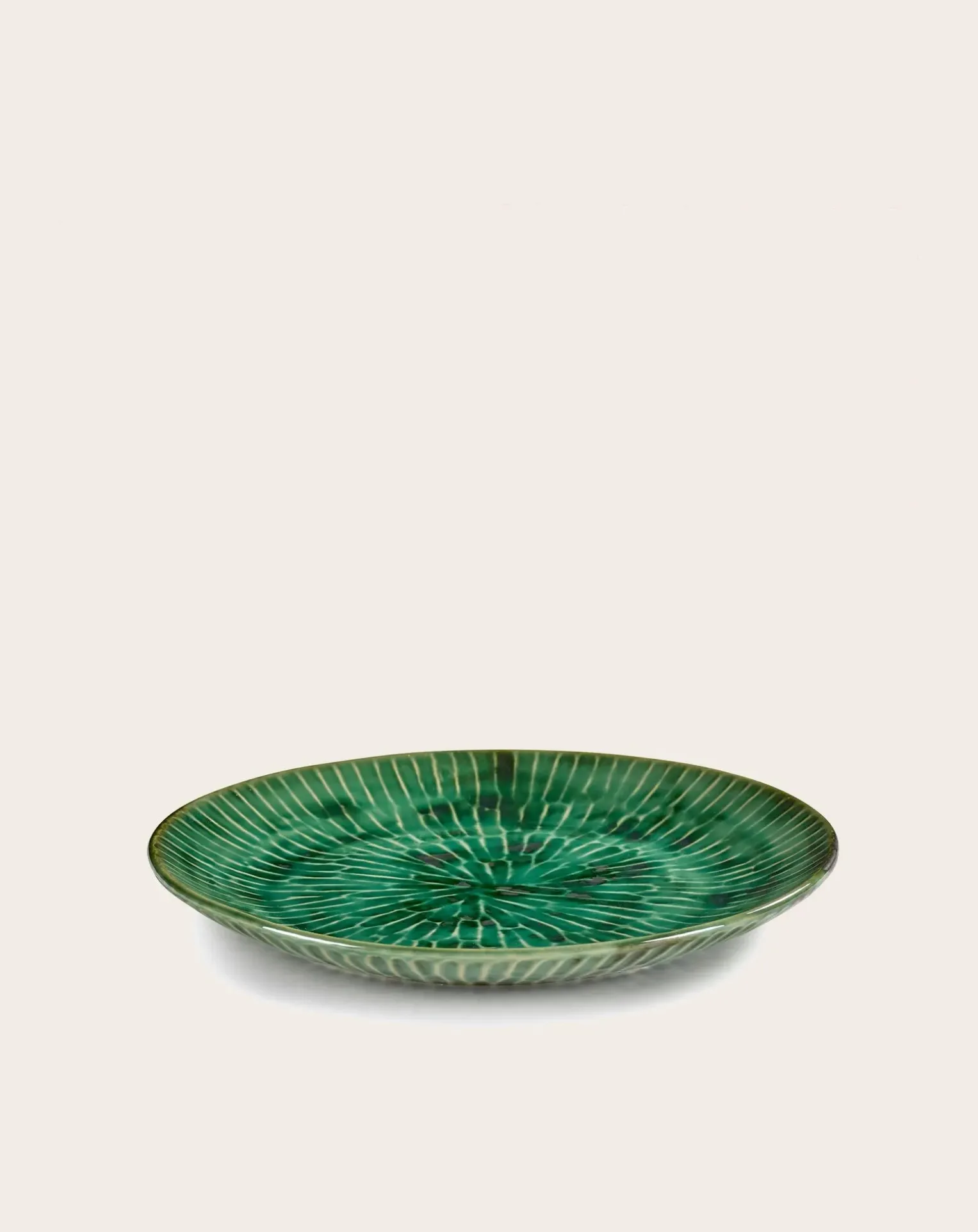 Verde Lanza plates, Pascale Naessens - Set of 2