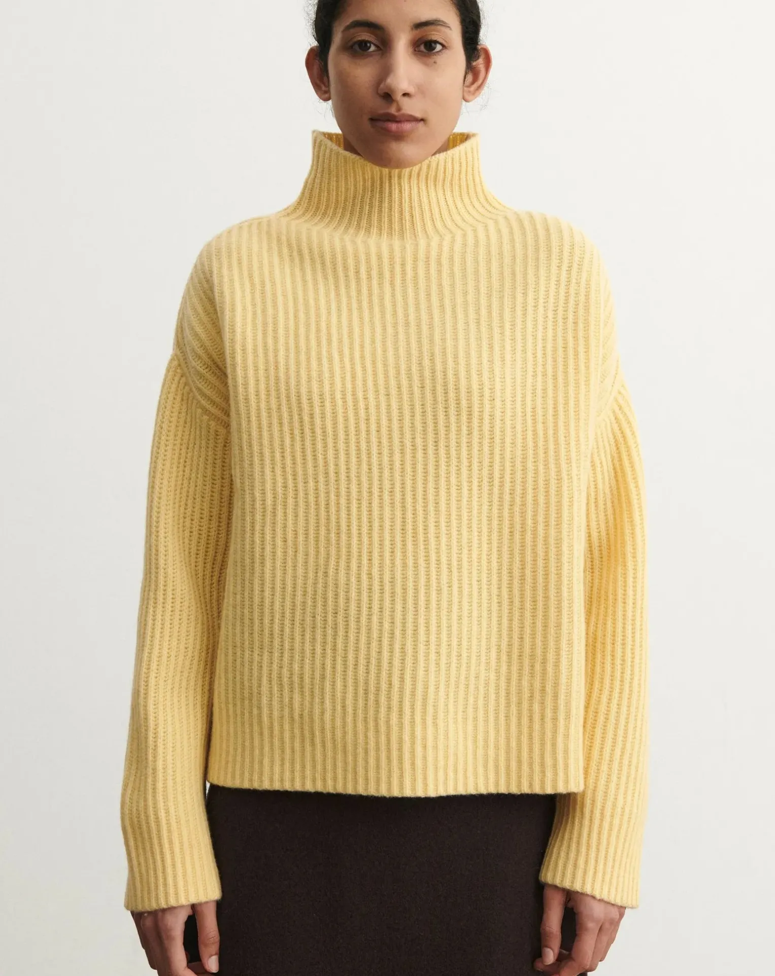 Wool Ribbed Sweater - Women's Collection