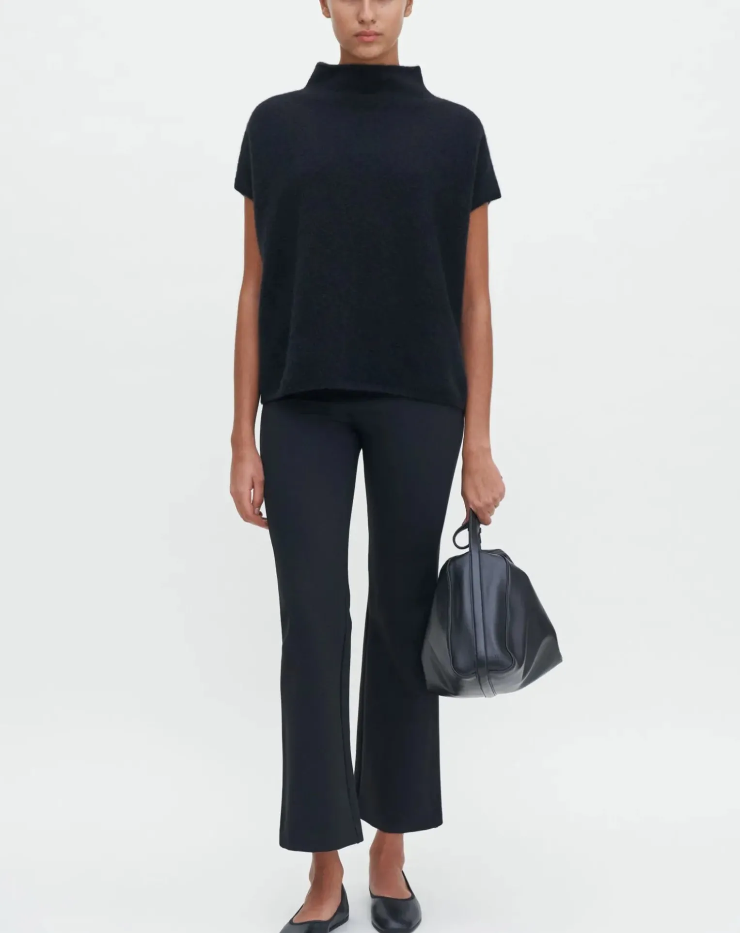 Ximena stand-up collar sweater in Yak wool