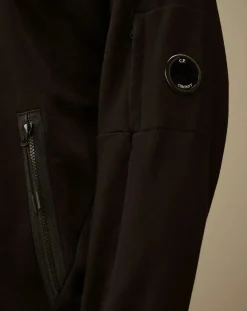 Zipped Hoodie Molton Diagonal Scratched