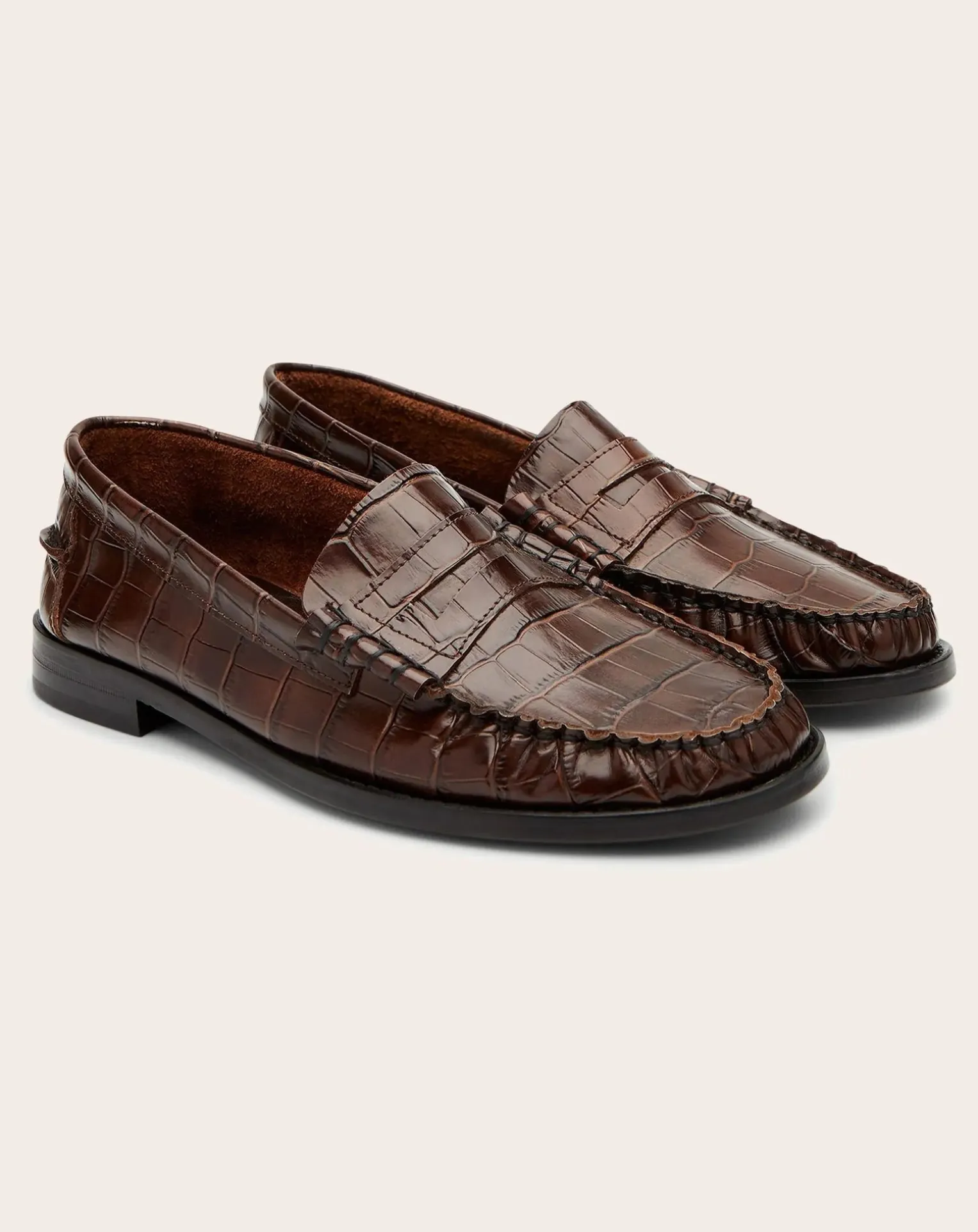 Zoe Crocodile Effect Loafers